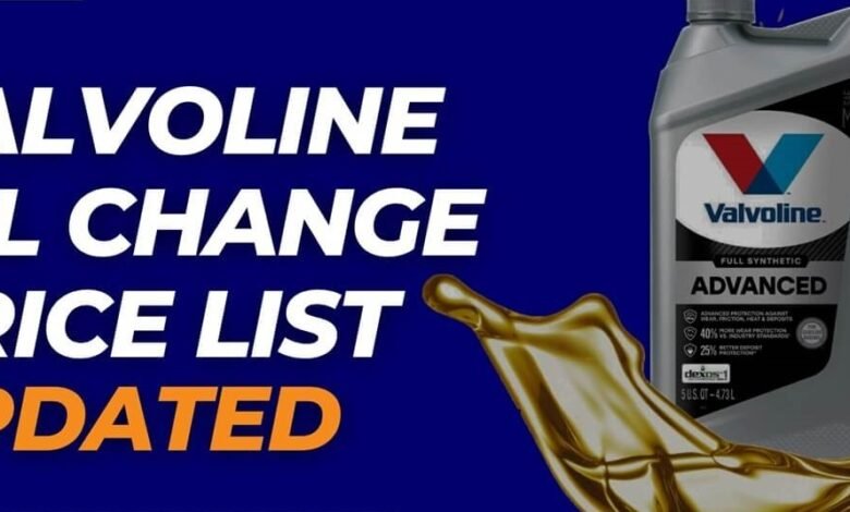 Valvoline Full Synthetic Oil Change Price